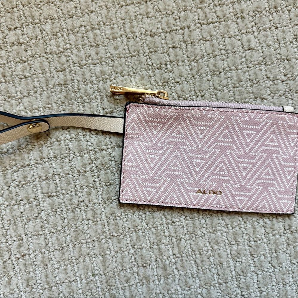Aldo Blush Pink Patterned Wristlet